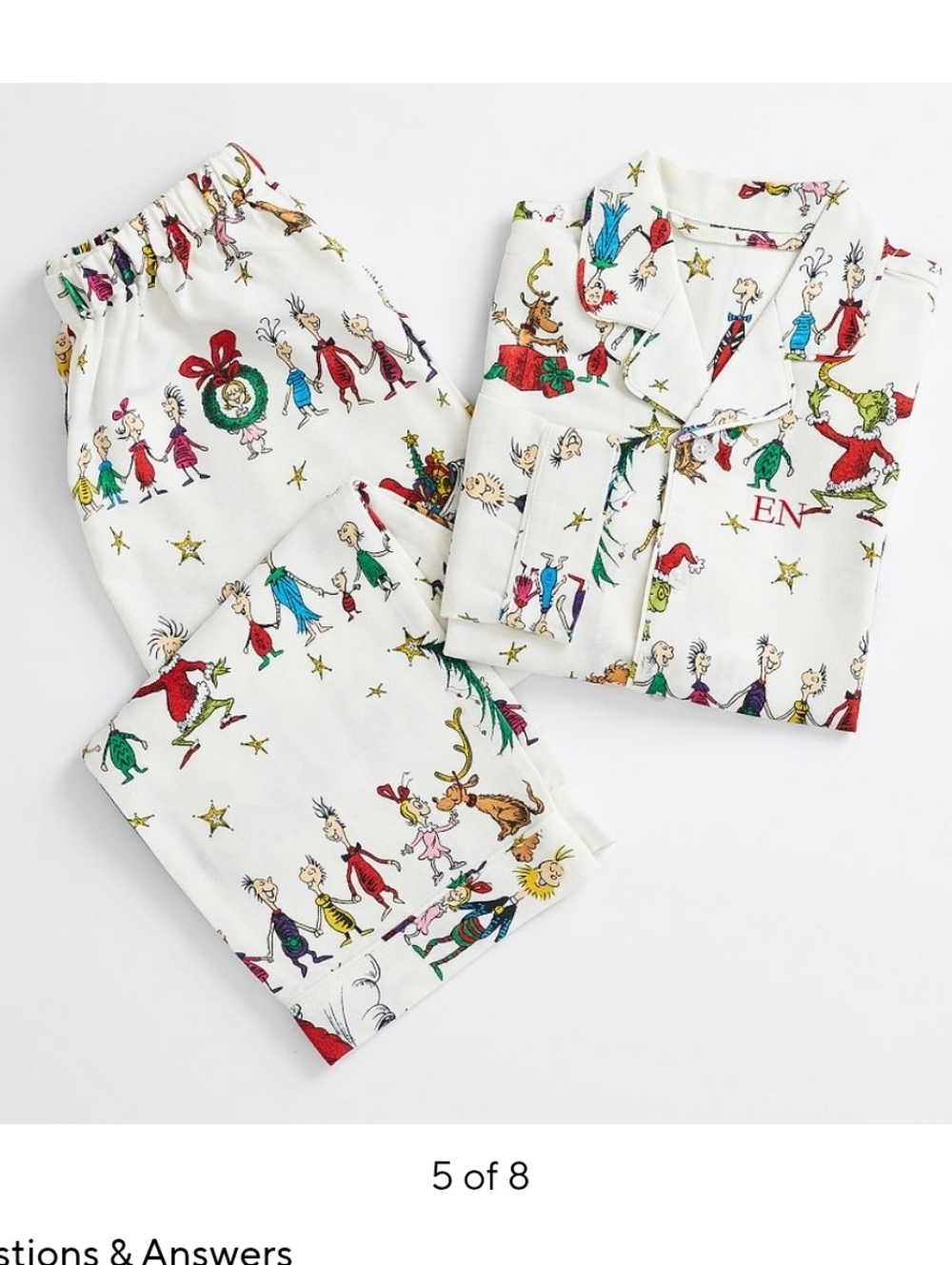 Dr. Seuss's The Grinch™ Adult Flannel Pajama Set Medium